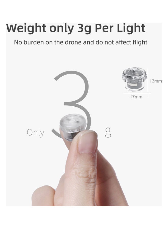 NIBEMINENT 4-Piece Drone Flash Lights For DJI Mavic Air 2/Mini 2 - Image 4