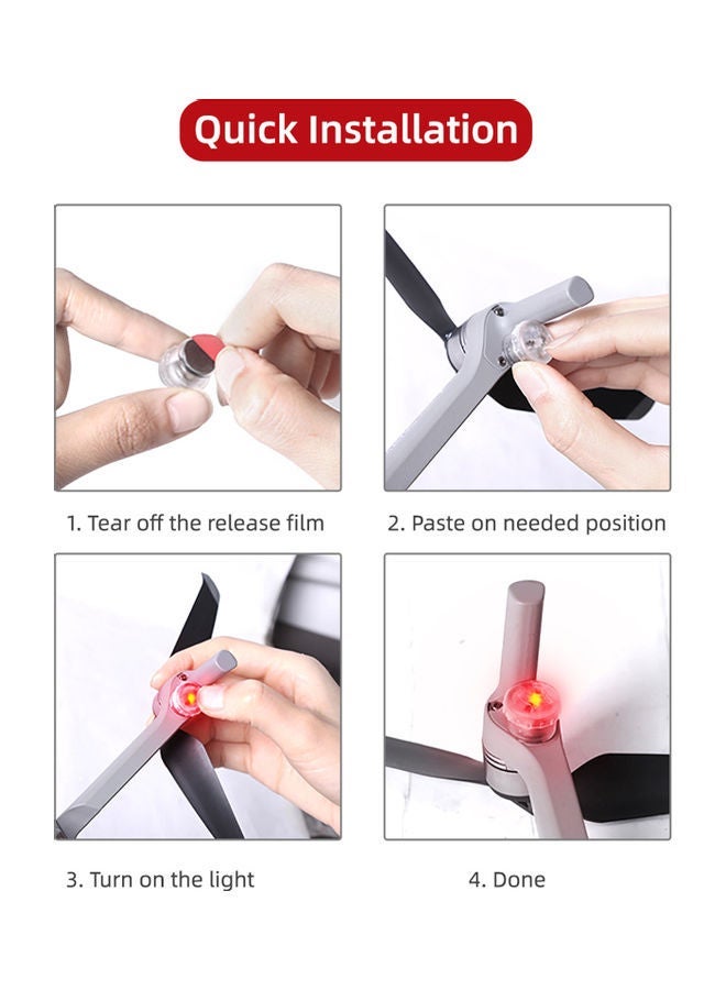 NIBEMINENT 4-Piece Drone Flash Lights For DJI Mavic Air 2/Mini 2 - Image 3