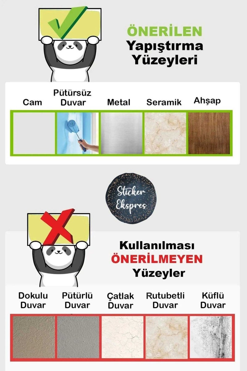 Sticker Ekspres Turkish Named Planets and Stars Children's Room Wall Sticker Set  - Image 2
