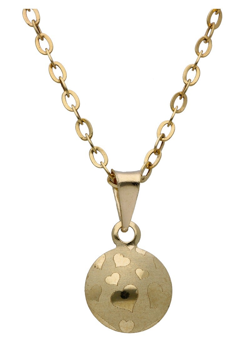 FK Jewellers Gold Circle Shaped Pendant Set 18KT  - Image 2
