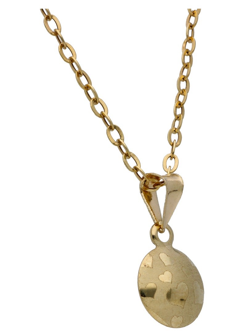 FK Jewellers Gold Circle Shaped Pendant Set 18KT  - Image 3