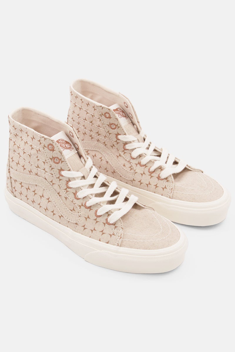 VANS أحذية رجال سكيت 8 بقصّة عالية بلون البيج - Image 1