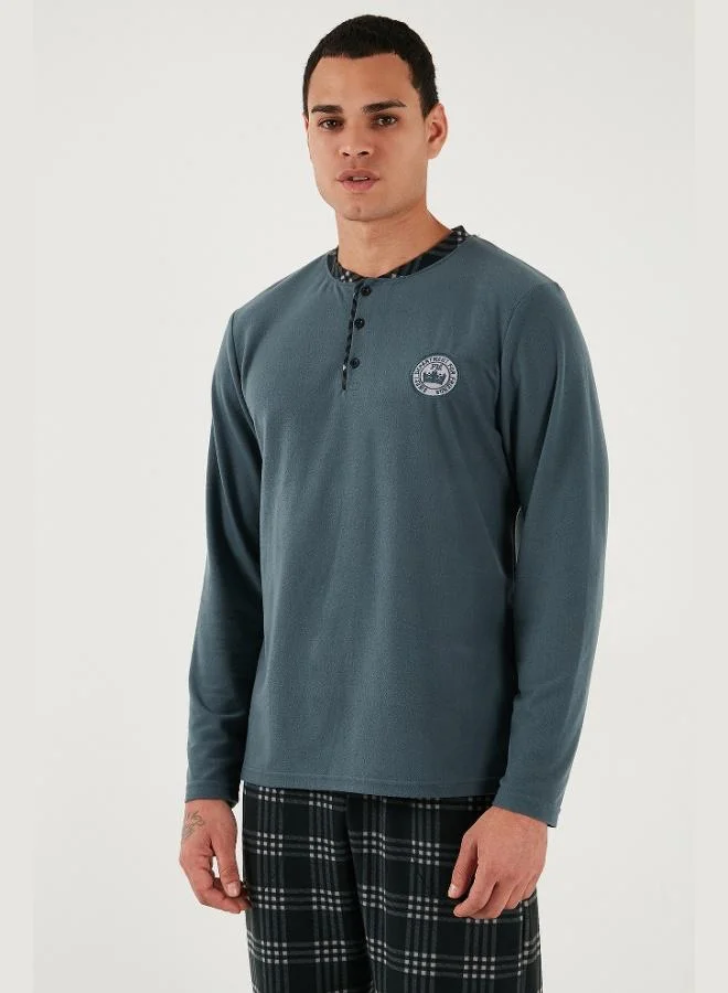 Buratti  Buratti Plaid Soft Texture Regular Fit Long Sleeve Pajama Set Men's PAJAMAS SET 609611030 for Men | Best Price UAE