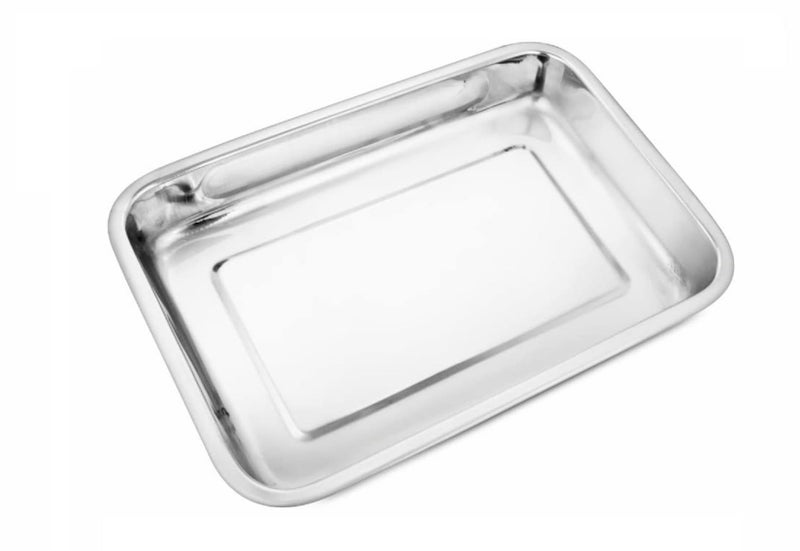 Dynore High Grade Stainless Steel Lasagna Tray with Handle for Serving Any Foods (30.5 cm x 22.5 cm) - Image 4