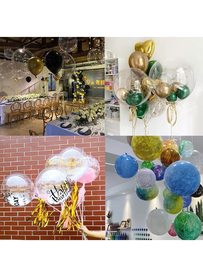 Efay Bobo Balloons, 25 pack Pre Stretched 24 inch Helium/Air Large Clear Balloons for Stuffing, Beautiful DIY Bubble Balloon Decor for Wedding, Birthday,Graduation Party Decoration - Image 4