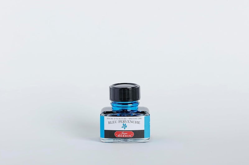 Jacques Herbin Herbin J. Fountain Pen Ink - 30 ml Bottled - Bleu Pervenche - Image 2