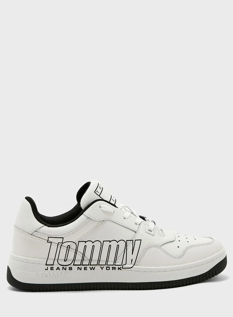 TOMMY JEANS Logo Print Lace Up Sneakers