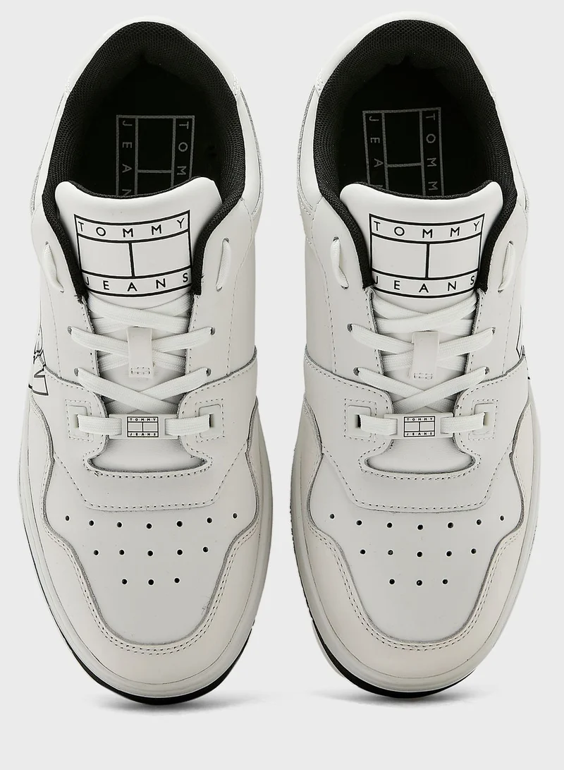 TOMMY JEANS Logo Print Lace Up Sneakers