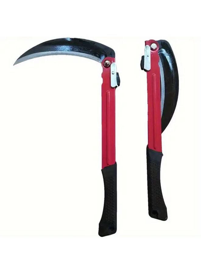 16.14in Manganese Steel Folding Sickle Lightweight Dual Purpose Grass Cutting and Pruning Tool - Image 4