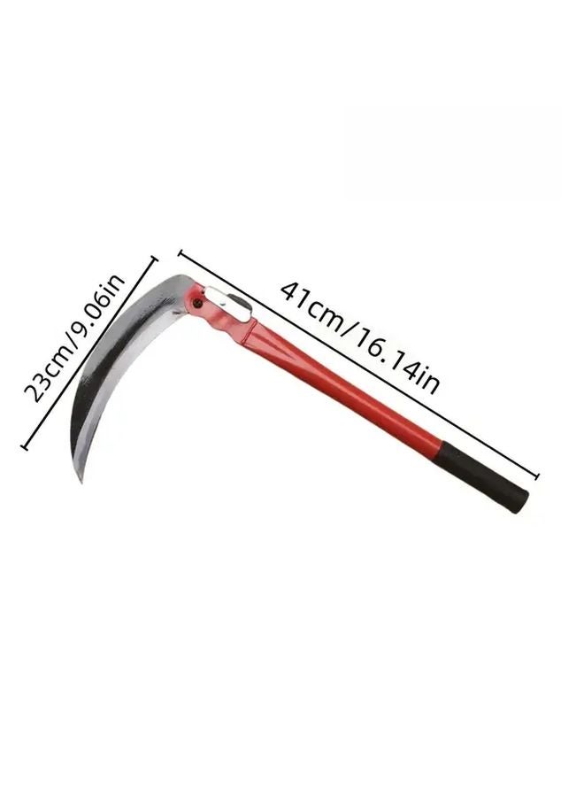 16.14in Manganese Steel Folding Sickle Lightweight Dual Purpose Grass Cutting and Pruning Tool - Image 1