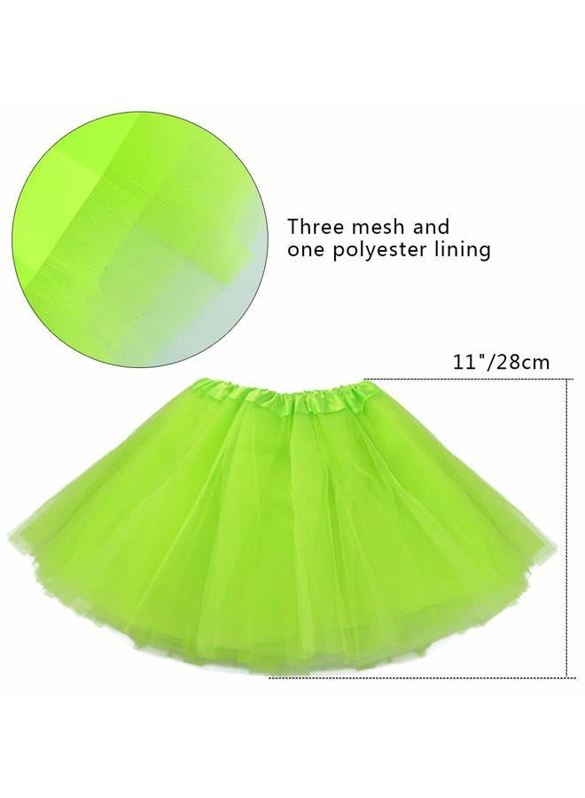 Miayon Kids 6 in 1 Costume Accessories 1970s 1980s Fancy Outfits and Dress for Cosplay Party Theme Party for Girl, Green, One size - Image 2