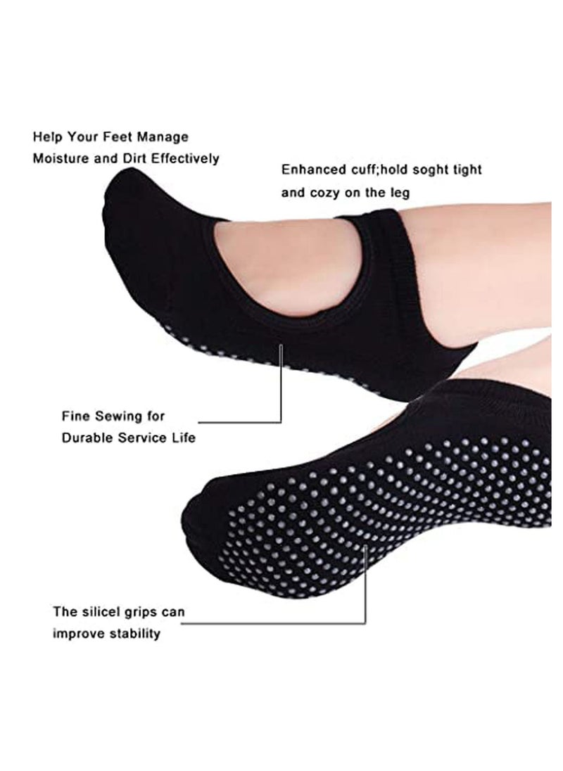 Spall 1 Pair Foot Care Massage Anti Slip Men Women Yoga Socks Anti Skid Breathable Fitness Pilates Socks Dancing Gym Cotton Socks With Socks Heel  - Image 3