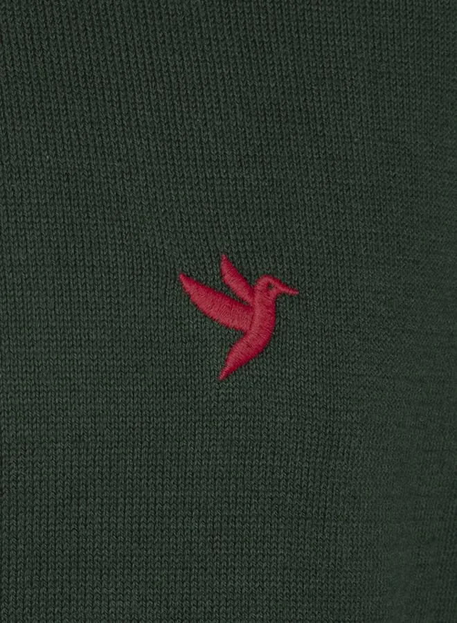 FELIX HARDY Green V-Neck Sweater for Men | Best Price UAE