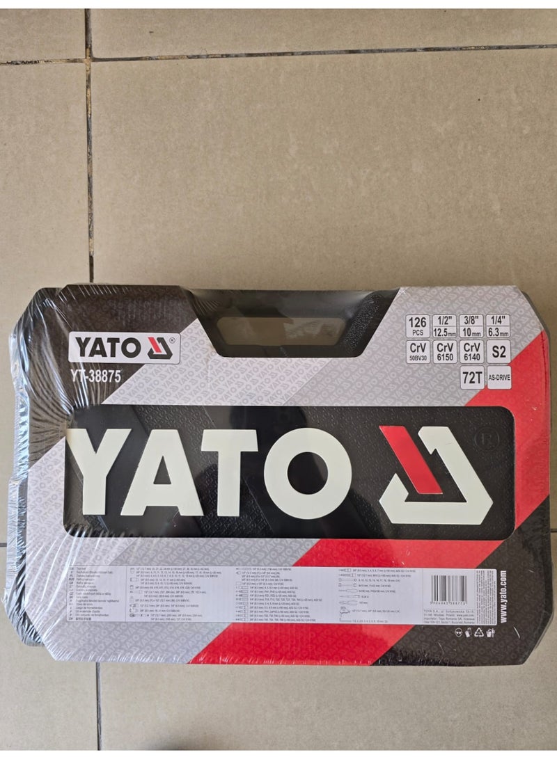 Yato Socket & Tools 126pcs/Set in Blow Case, Yato Brand YT-38875 - Image 4
