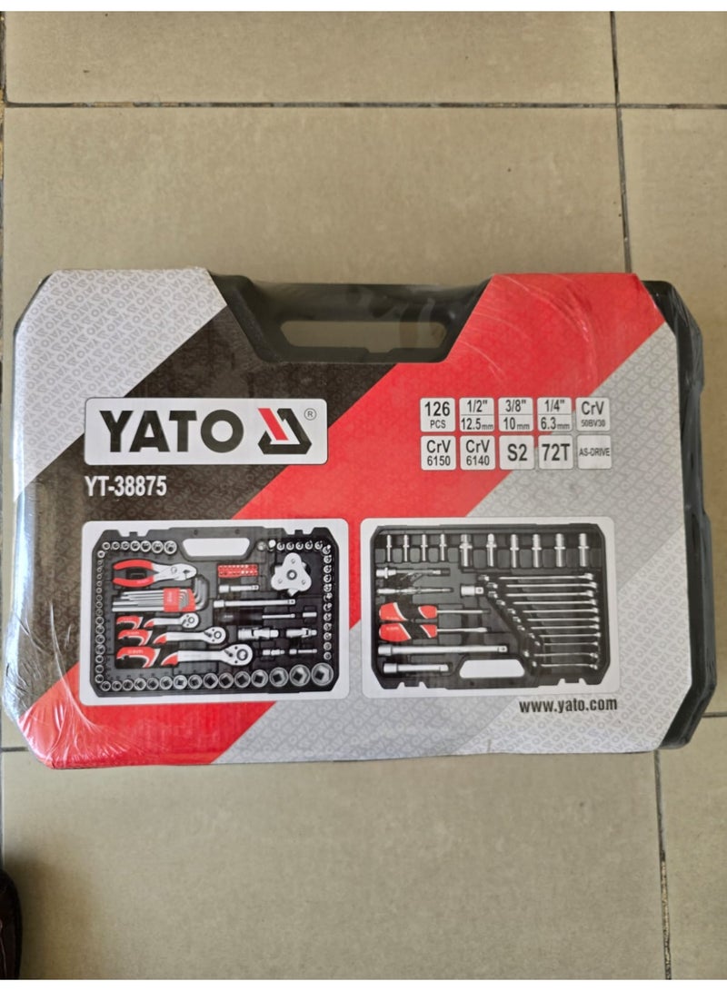 Yato Socket & Tools 126pcs/Set in Blow Case, Yato Brand YT-38875 - Image 3