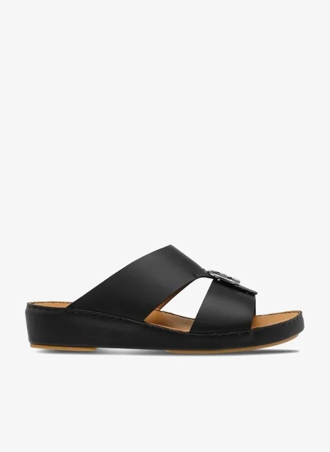 DUCHINI BLACK Men Buckle Accent Arabic Sandals Ramadan Collection for Men | Best Price UAE