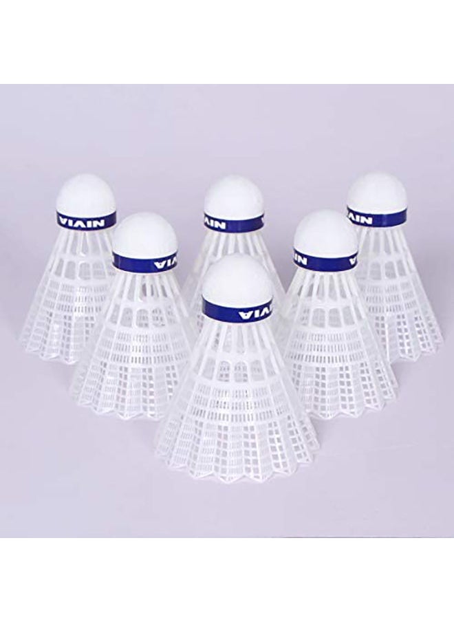 Nivia - 702 Nylon Badminton Shuttlecocks | Medium Speed | High Quality | Cork With Blue Band | Pack of 6 - Image 1