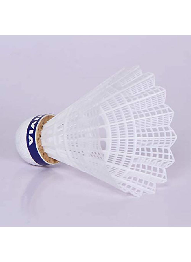 Nivia - 702 Nylon Badminton Shuttlecocks | Medium Speed | High Quality | Cork With Blue Band | Pack of 6 - Image 1