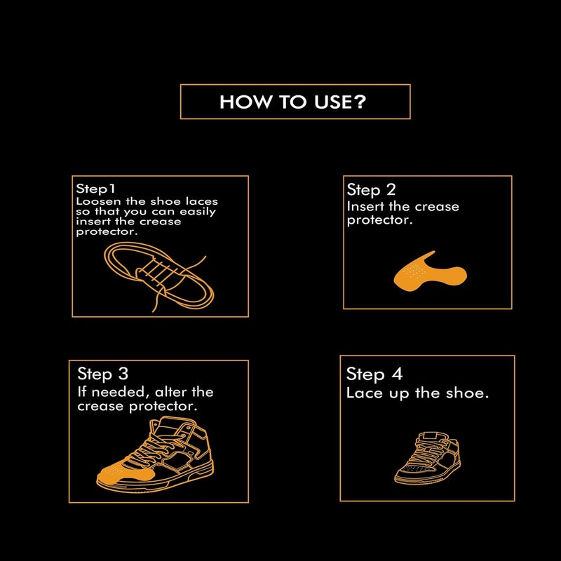 The Tribes Vibe Store Crease Protector – Single Layer Shoe Decreaser for Men & Women | Sneaker Shield & Crease Remover | Compatible with UK7 to UK12 (Pack of 1) - Image 4
