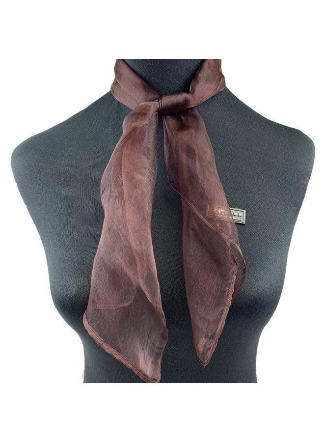 Solid Color Silk Scarf Female Sapper Dance Small Square Scarf Square Dance Scarf Children's Examination Dance Silk Scarf Baby Dust-proof Scarf