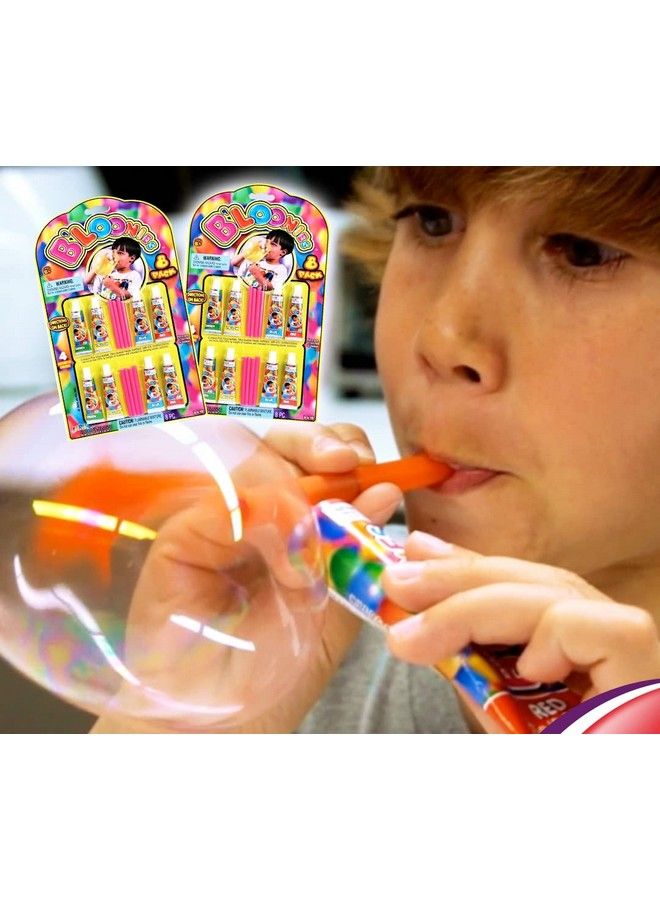 Ja-Ru Bloonies Magic Plastic Bubbles Variety Pack (8 Tubes Per Pack) By Jaru ; Kids Super Elastic Bubble Balloons ; Blow Up Balloons With Straw ; Bubble Tube Party Favors And Gifts Fidget Toy. 7741A  - Image 4