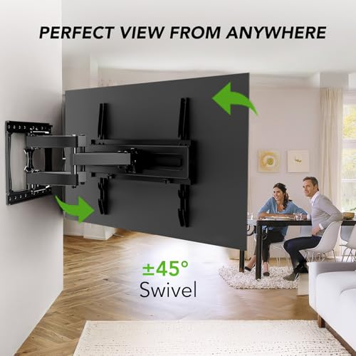 AX WABER TV Wall Mount Bracket for 32-65 Inch TV Full Motion Dual Articulating Arm with Swivel & Tilt, Max VESA 400x400mm，Fits 8” 12” 16" Studs, Supports 99 lbs for Flat & Curved Screens AX02MB01﻿ - Image 3