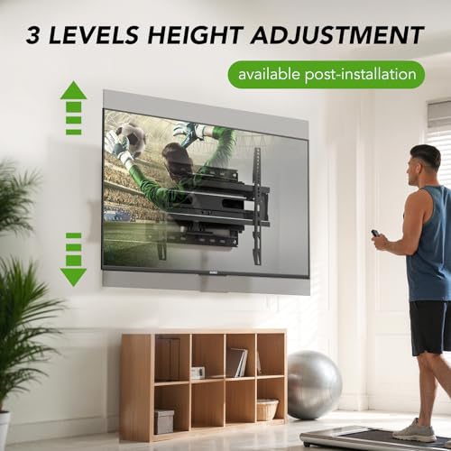 AX WABER TV Wall Mount Bracket for 32-65 Inch TV Full Motion Dual Articulating Arm with Swivel & Tilt, Max VESA 400x400mm，Fits 8” 12” 16" Studs, Supports 99 lbs for Flat & Curved Screens AX02MB01﻿ - Image 4