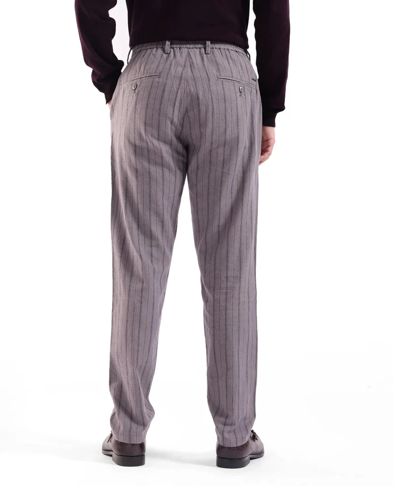 Rare Rabbit Men's Drawstring Cotton Stripe Trouser