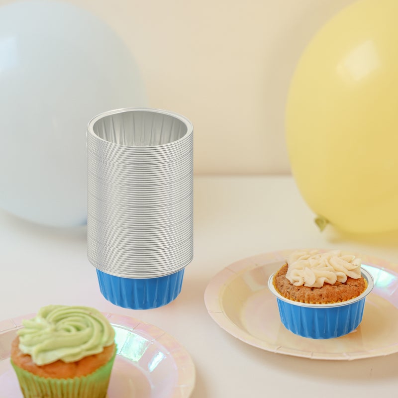 50Pcs Cupcake Baking Cups Disposable Cupcake Cup Aluminum Foil Cups Muffin Baking Cups - Image 5