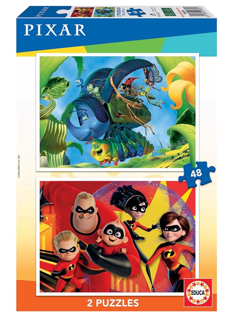 Educa Disney Pixar Jigsaw Puzzle 2 x 48-Pieces- 28x20 Cm - Image 1