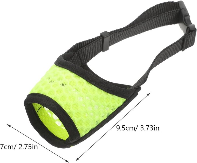 DOITOOL Dog Muzzle for Medium Dogs Breathable Anti-Biting Mouth Cover Drinking Hole Fluorescent Green Muzzle Suitable for Walking and Outdoor Use - Image 2