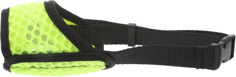 DOITOOL Dog Muzzle for Medium Dogs Breathable Anti-Biting Mouth Cover Drinking Hole Fluorescent Green Muzzle Suitable for Walking and Outdoor Use - Image 1