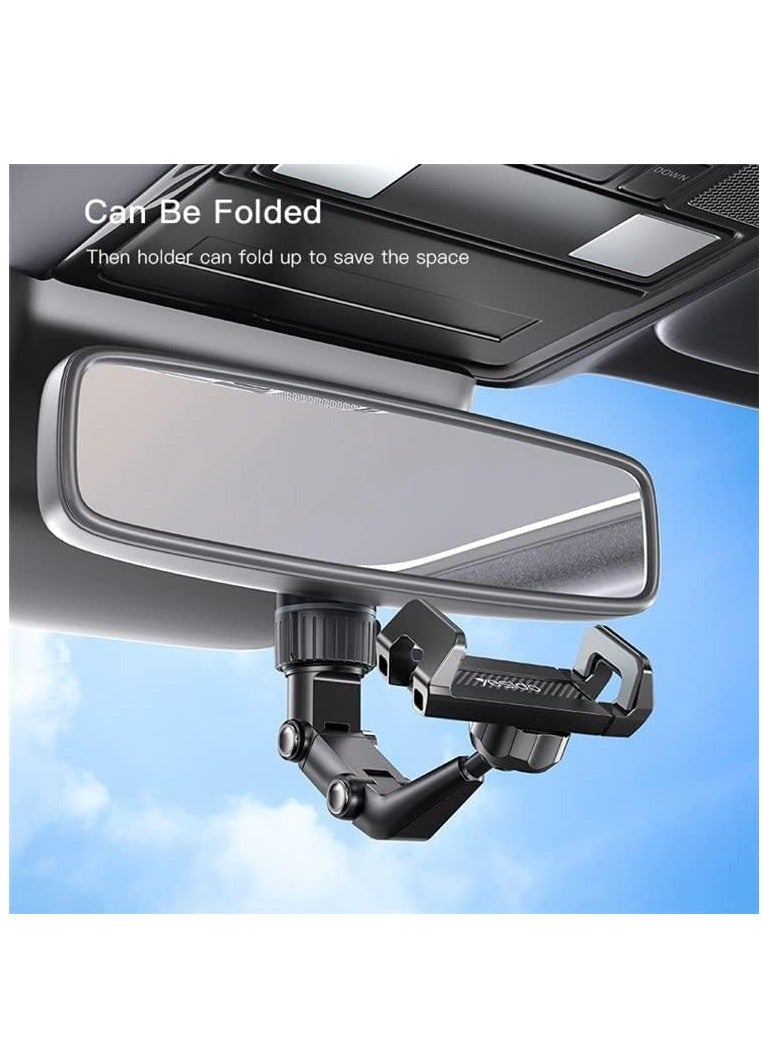 YESIDO C192 Clip-on Rotating Car Rearview Mirror Mount Adjustable Bracket for 4-6.7inch Phone Holder. - Image 4