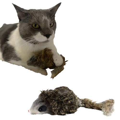 SPOT Shaggy Plush Giant Mouse - Cat Toy, Fuzzy Mice with Catnip and Rattle Toy for Indoor Cats and Kittens, Perfect Size for Pouncing on, Chasing, Hunting - 8.5in, 1 Piece - Image 1