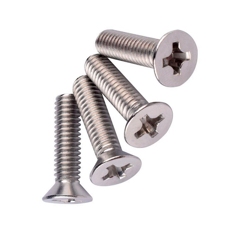 VAMUOEFL #6-32 x 1/2" Phillips Flat Head Machine Screws, Stainless Steel 304 (18-8), UNC Coarse Thread, Countersunk Head Machine Screws, 50Pcs - Image 1