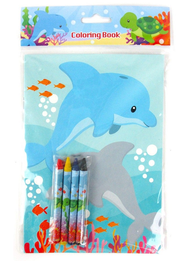 TINYMILLS Sea Turtles Animals Coloring Book Set with 12 Coloring Books and 48 Crayons Ocean Animals Birthday Party Supplies Favor Bag Filler Carnival Prizes Rewards - Image 4