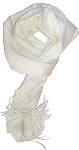 VERONZ Soft Classic Cashmere Feel Winter Scarf, White - Image 2