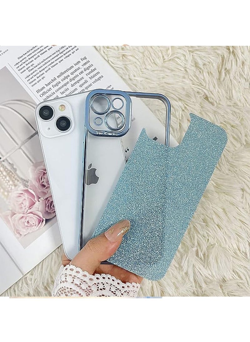 iPhone 15 Case Cover For Women Girls Glitter Luxury Flexible Plating Shockproof Full Camera Lens Protective Protection Accessories Phone Back Cover