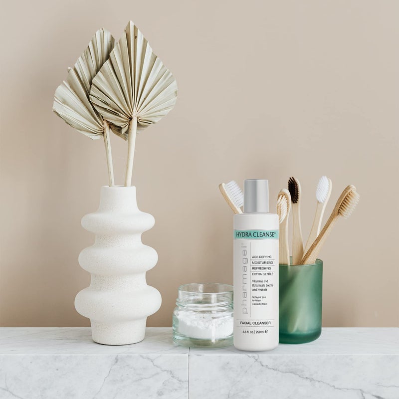 Pharmagel Hydra Cleanse Water Rinseable Facial Cleanser for All Skin Types | Natural Face Wash | Hydrating, Age Defying, and Revitalizing Face Cleanser | 8.5 fl. oz. - Image 3