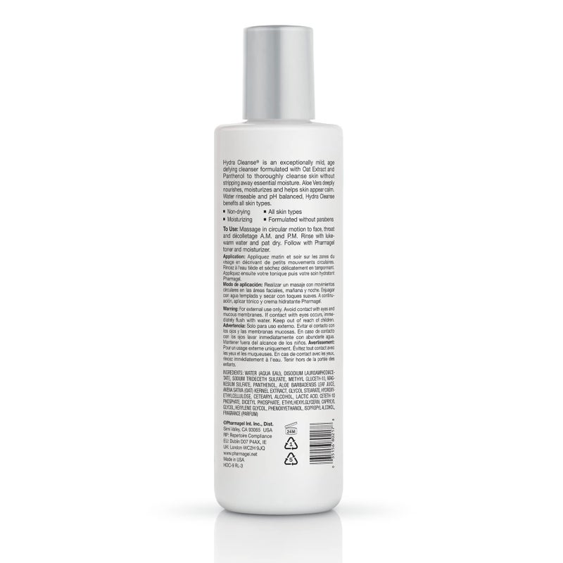Pharmagel Hydra Cleanse Water Rinseable Facial Cleanser for All Skin Types | Natural Face Wash | Hydrating, Age Defying, and Revitalizing Face Cleanser | 8.5 fl. oz. - Image 2