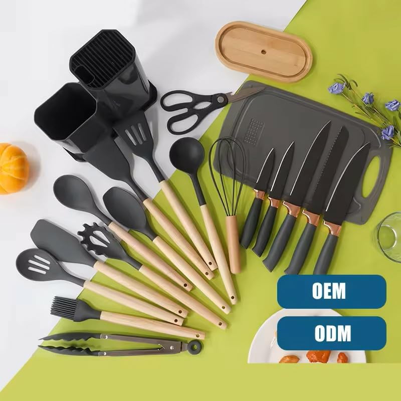 ARTEK Premium 19pcs Silicone Kitchen Utensils Set – BPA-Free, Non-Toxic & Heat-Resistant Chef Tools with Stylish Light Green Handles – Perfect Wedding Gift for Home Cooks & Modern Kitchens - Image 4