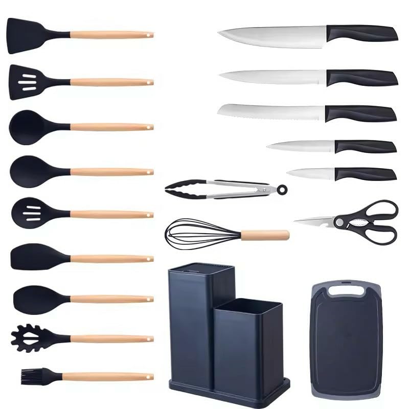 ARTEK Premium 19pcs Silicone Kitchen Utensils Set – BPA-Free, Non-Toxic & Heat-Resistant Chef Tools with Stylish Light Green Handles – Perfect Wedding Gift for Home Cooks & Modern Kitchens - Image 3