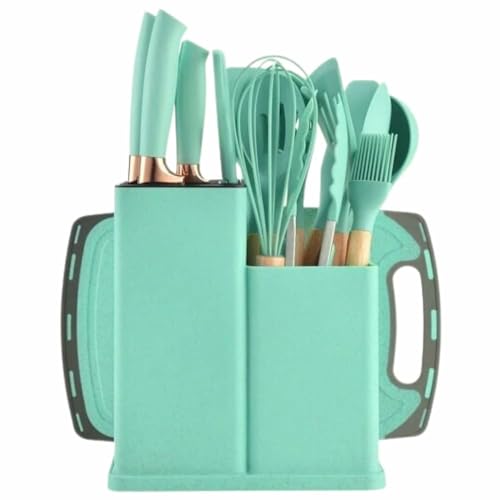 ARTEK Premium 19pcs Silicone Kitchen Utensils Set – BPA-Free, Non-Toxic & Heat-Resistant Chef Tools with Stylish Light Green Handles – Perfect Wedding Gift for Home Cooks & Modern Kitchens - Image 1