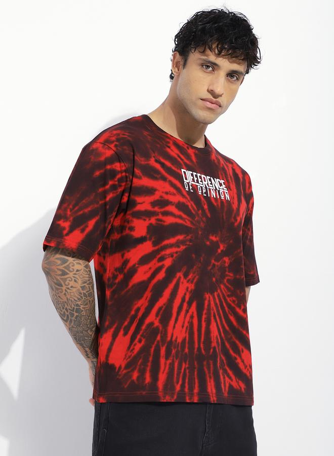 Difference of Opinion Men Oversized Tie Dye All Over Print T-Shirt - Image 1