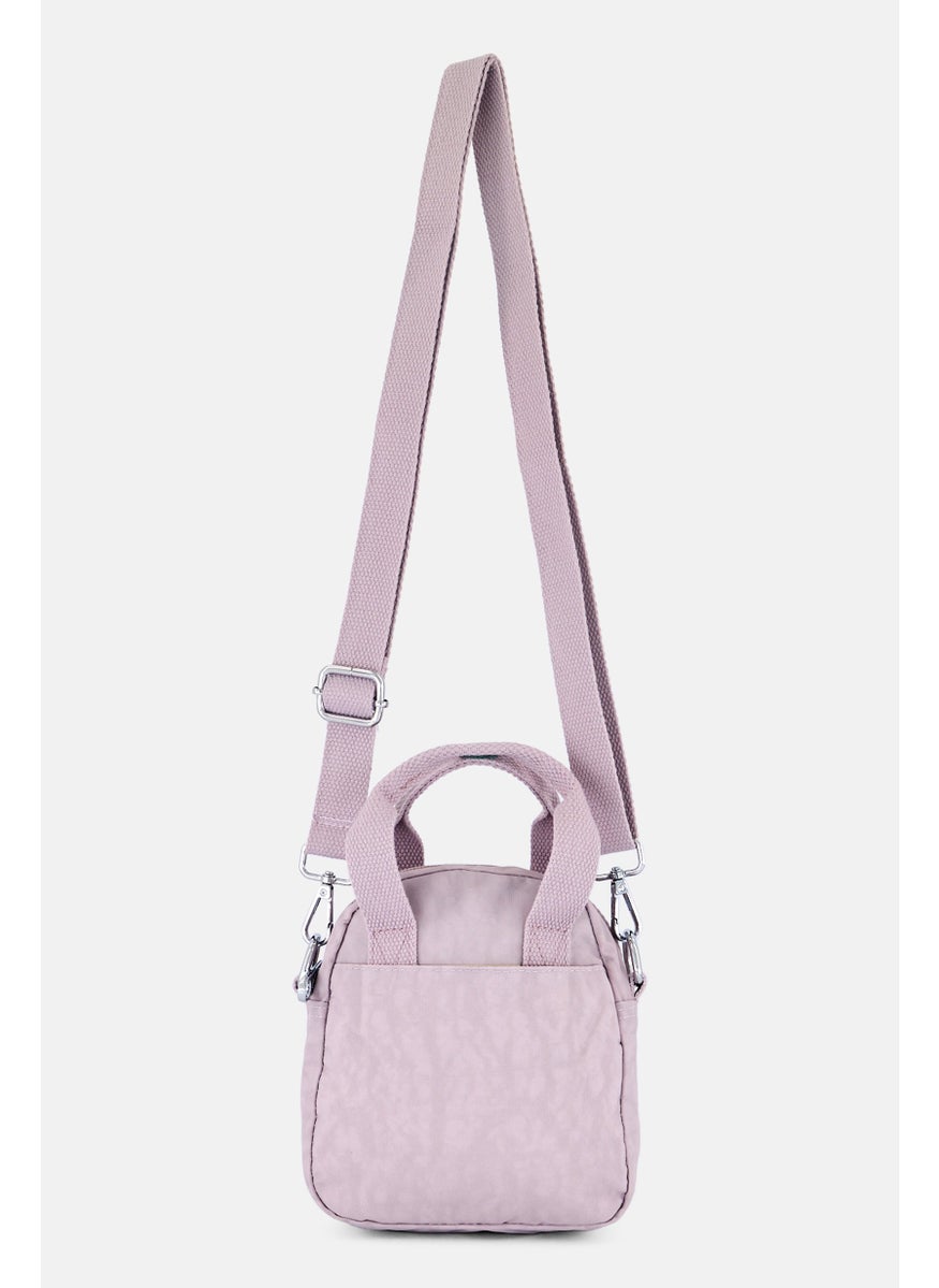 I Love Fashion - Women Brand Logo Mini Cross Body Bag 17 H x 15 L x 5 W cm, Light Lilac - Image 1
