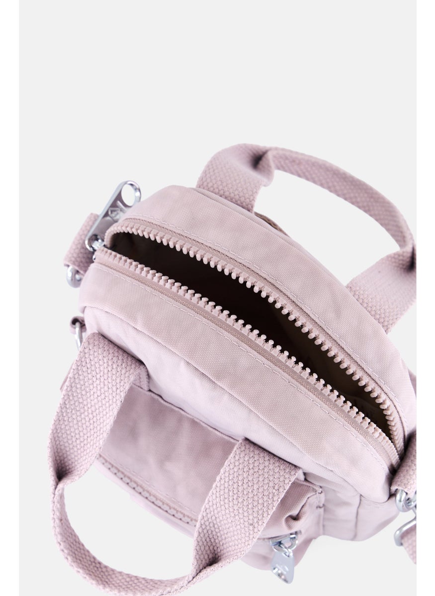 I Love Fashion - Women Brand Logo Mini Cross Body Bag 17 H x 15 L x 5 W cm, Light Lilac - Image 1