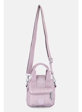 Women Brand Logo Mini Cross Body Bag 17 H x 15 L x 5 W cm, Light Lilac