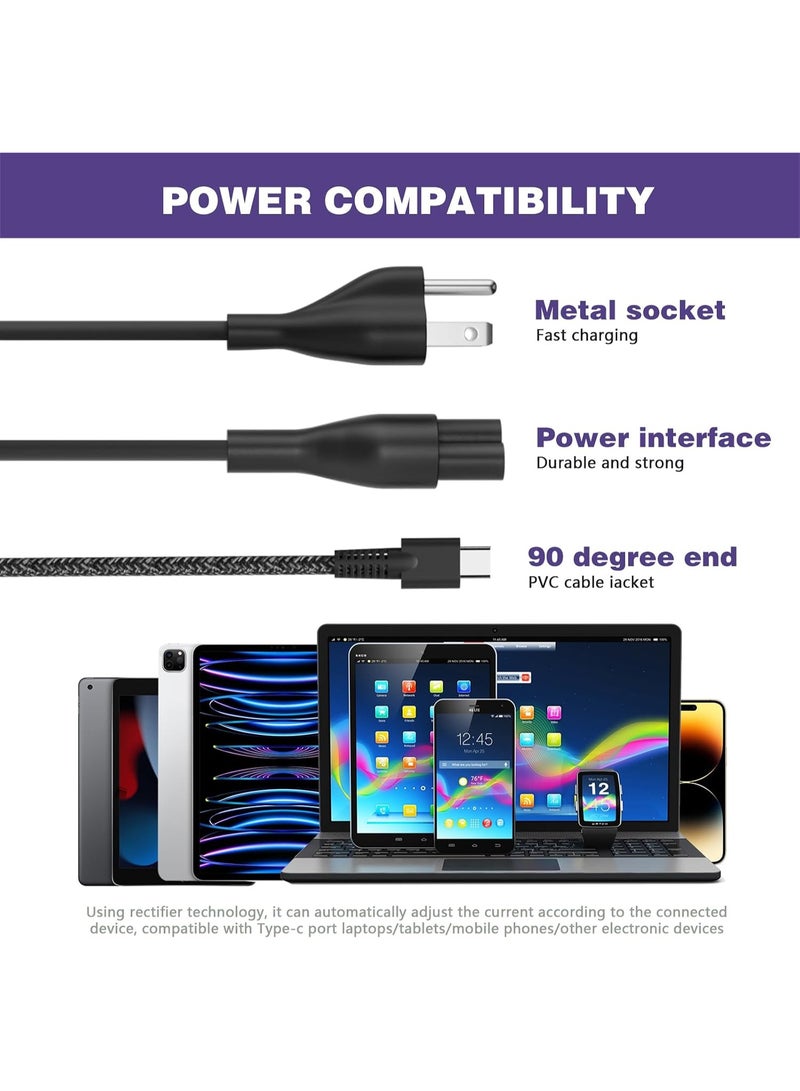 Zexen New Slim 65W USB C Laptop Charger - for HP/Dell/Lenovo Laptop Charger USB C Type C Chromebook,Universal Computer AC Power Adapter Cord Replacement 45W Acer Asus Samsung or MacBook/Smart Phone/Tablet - Image 4