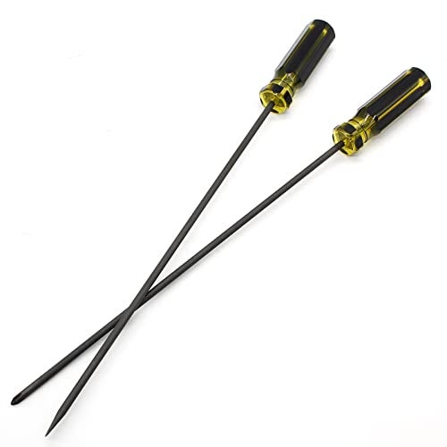 Coufce Long Screwdriver Set 39cm 154 Inches Phillips Screwdriver and Slotted Screwdriver Flat Head and Magnetic Tip Cross Head Screwdriver Set2Pcs - Image 1