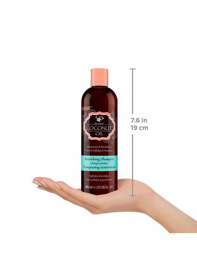 HASK COCONUT MONOI Nourishing Shampoo + Conditioner Set for All Hair Types, Color Safe, Gluten-Free, Sulfate-Free, Paraben-Free, Cruelty-Free - 1 Shampoo and 1 Conditioner - Image 4